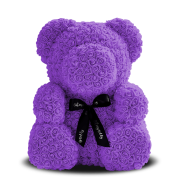 Medved’ iz fioletovyh roz 70 sm