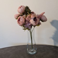 Искусственные кремово-пудровые пионы для флористов