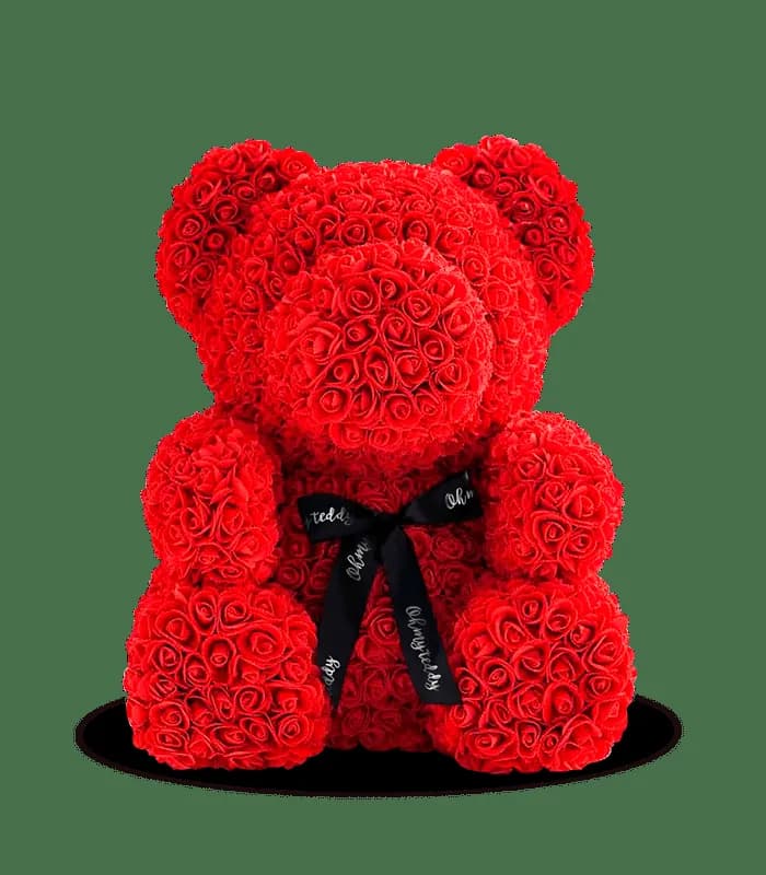 Медведь из красных роз 70 см