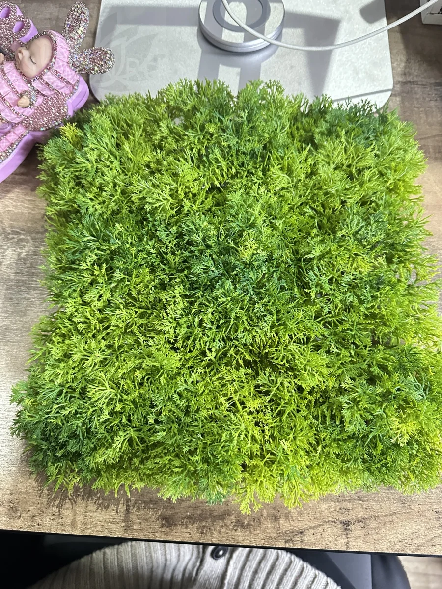 Силиконовый коврик трава 25×25 см ярко-зелёный для флористики и выставок, ярко-зелёный, тёплый, 25 см